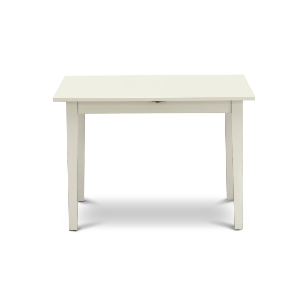 East West Furniture NFT-LWH-T Norfolk Kitchen Table - a Rectangle Dining Table Top with Butterfly Leaf