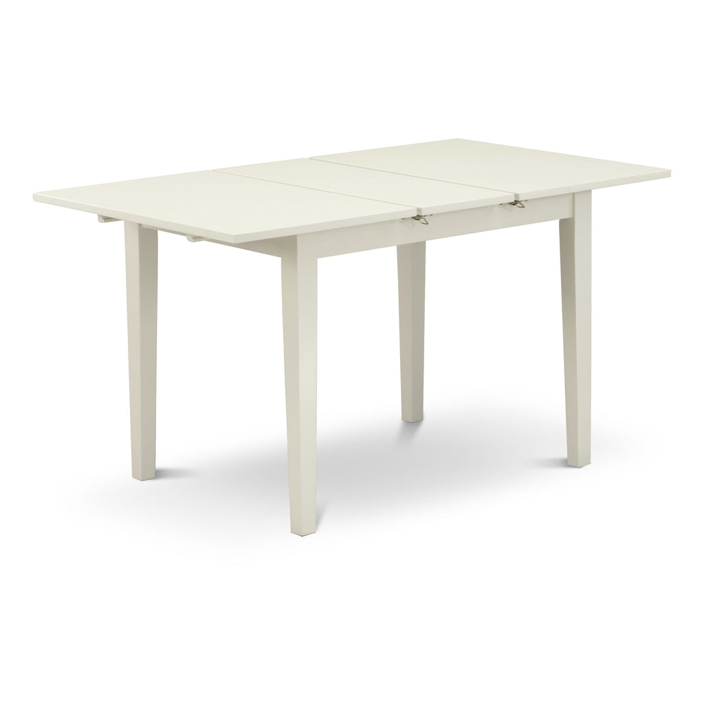 East West Furniture NFT-LWH-T Norfolk Kitchen Table - a Rectangle Dining Table Top with Butterfly Leaf