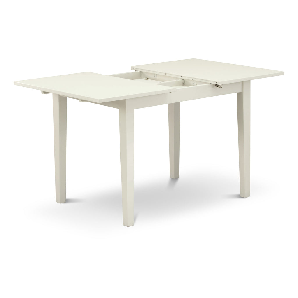 East West Furniture NFT-LWH-T Norfolk Kitchen Table - a Rectangle Dining Table Top with Butterfly Leaf