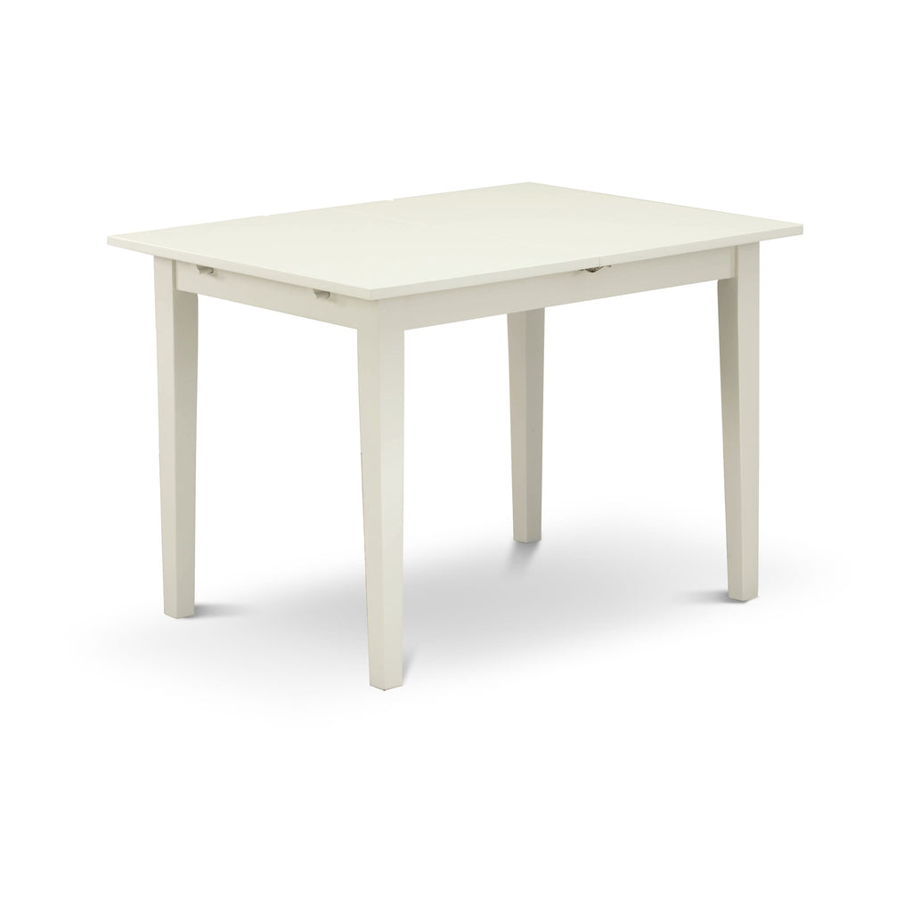 East West Furniture NFT-LWH-T Norfolk Kitchen Table - a Rectangle Dining Table Top with Butterfly Leaf