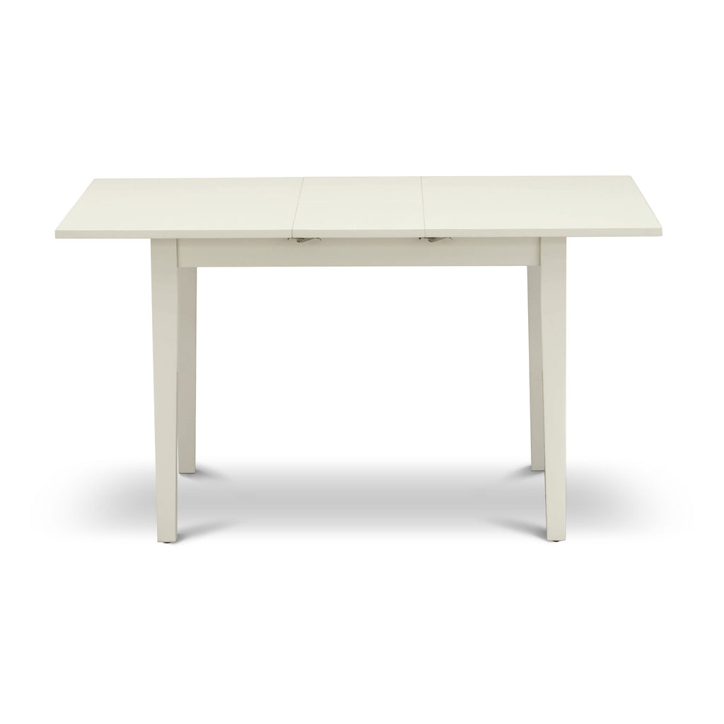 East West Furniture NFT-LWH-T Norfolk Kitchen Table - a Rectangle Dining Table Top with Butterfly Leaf