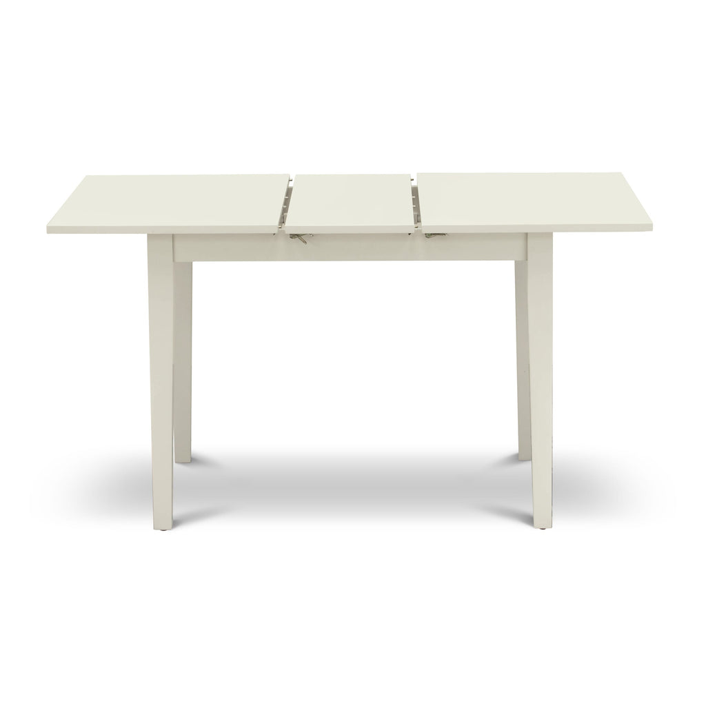 East West Furniture NFT-LWH-T Norfolk Kitchen Table - a Rectangle Dining Table Top with Butterfly Leaf