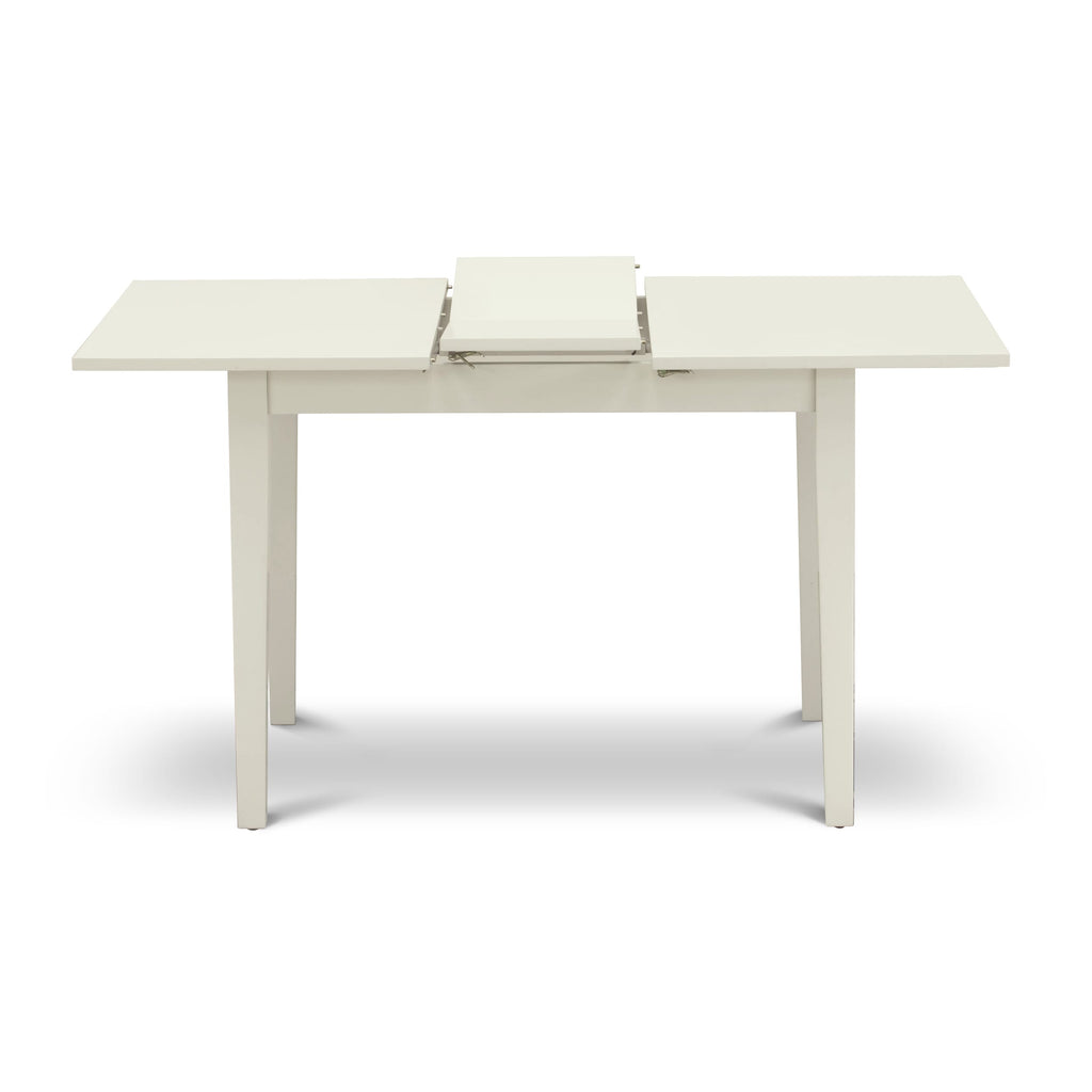 East West Furniture NFT-LWH-T Norfolk Kitchen Table - a Rectangle Dining Table Top with Butterfly Leaf