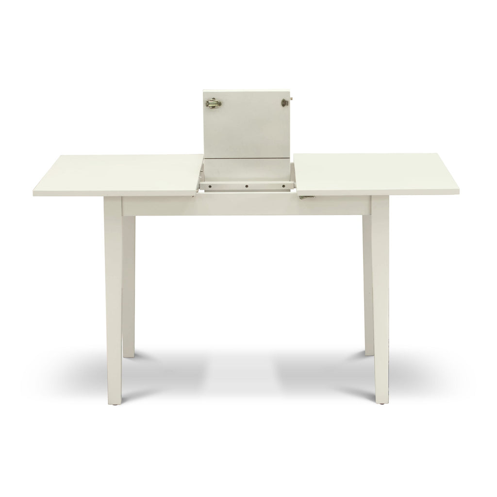 East West Furniture NFT-LWH-T Norfolk Kitchen Table - a Rectangle Dining Table Top with Butterfly Leaf