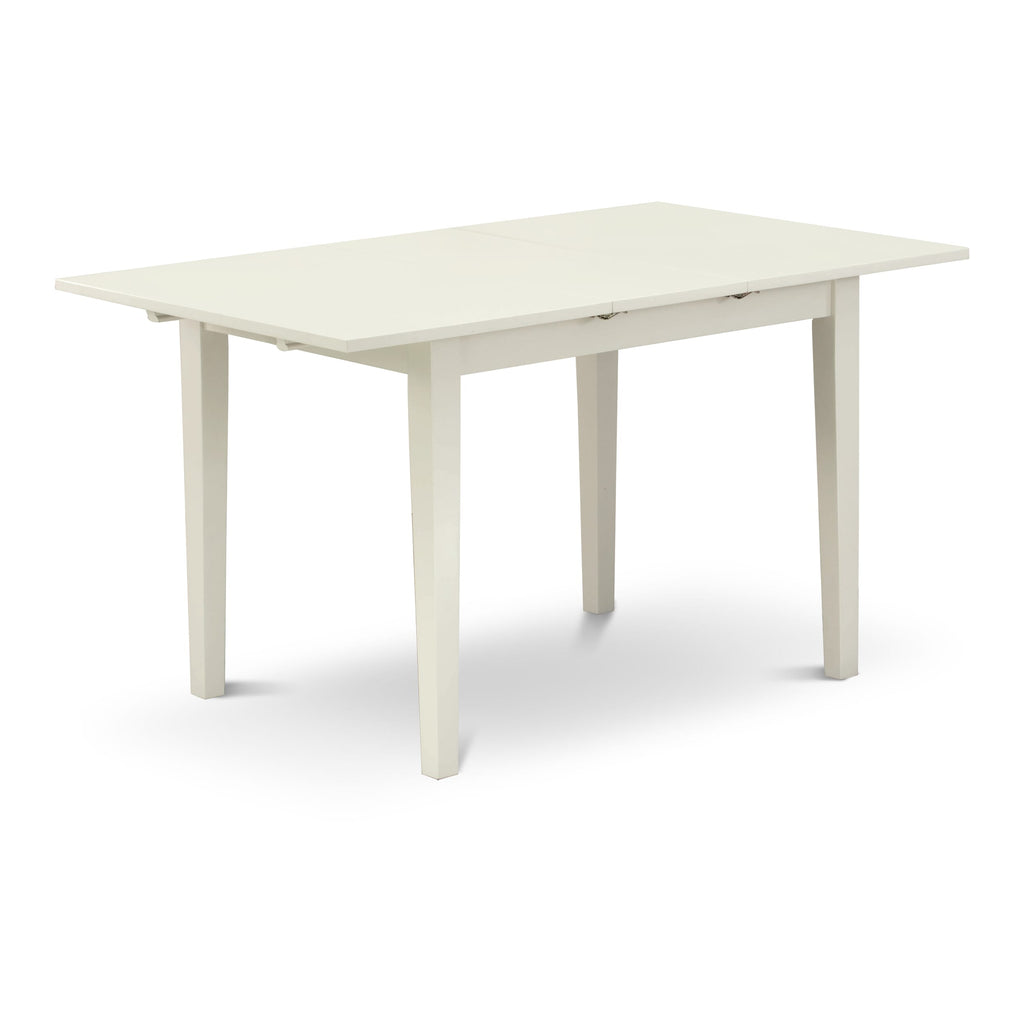East West Furniture NFT-LWH-T Norfolk Kitchen Table - a Rectangle Dining Table Top with Butterfly Leaf