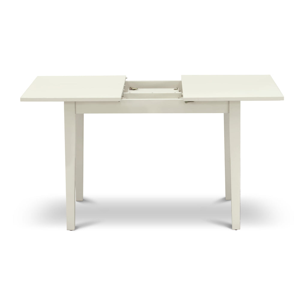 East West Furniture NFT-LWH-T Norfolk Kitchen Table - a Rectangle Dining Table Top with Butterfly Leaf