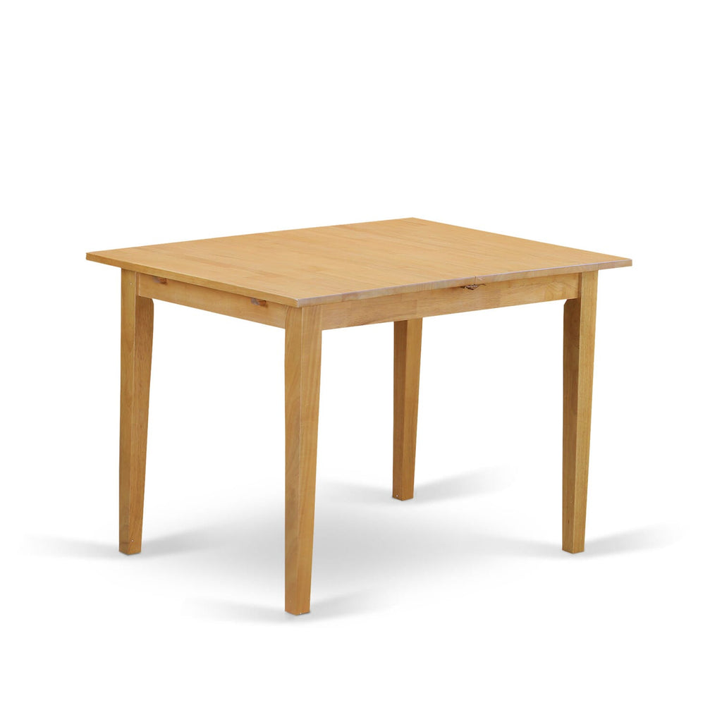 East West Furniture NFT-OAK-T Norfolk Kitchen Dining Table - a Rectangle Solid Wood Table Top with Butterfly Leaf