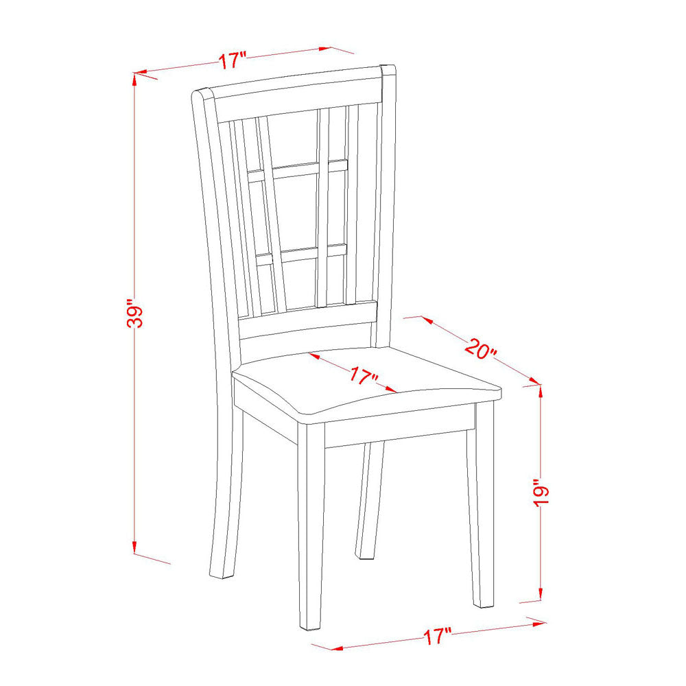 East West Furniture DLNI3-BCH-C 3 Piece Kitchen Table Set for Small Spaces Contains a Round Dining Table with Dropleaf and 2 Linen Fabric Dining Room Chairs, 42x42 Inch, Black & Cherry