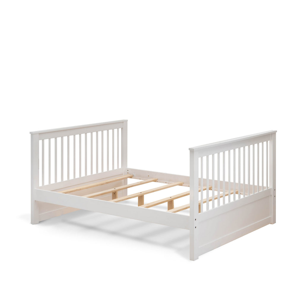 East West Furniture Odessa Twin & Full Bunk Bed in White Finish