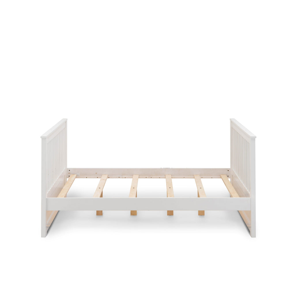 East West Furniture Odessa Twin & Full Bunk Bed in White Finish