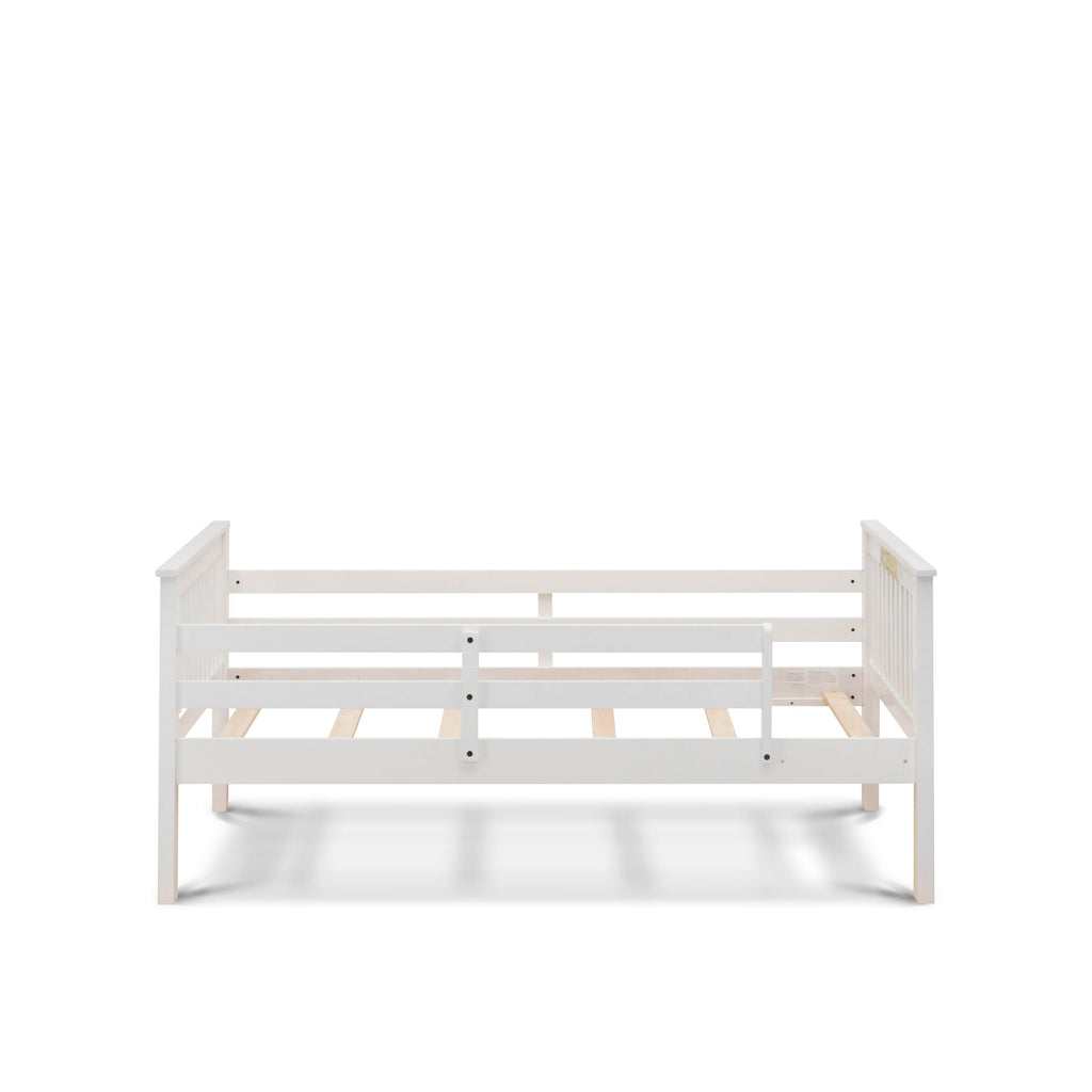 East West Furniture Odessa Twin & Full Bunk Bed in White Finish