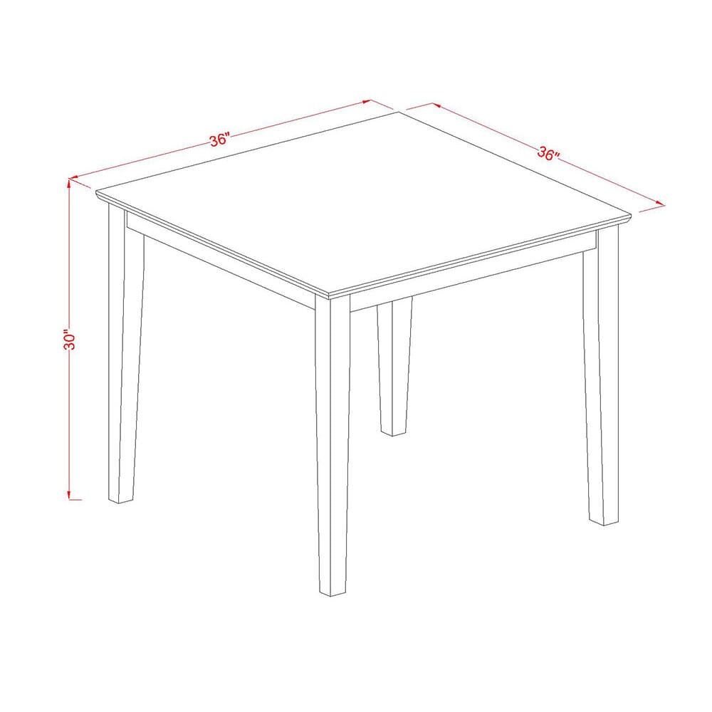 East West Furniture OXT-AWA-T Oxford Square Kitchen Dining Table for Small Spaces