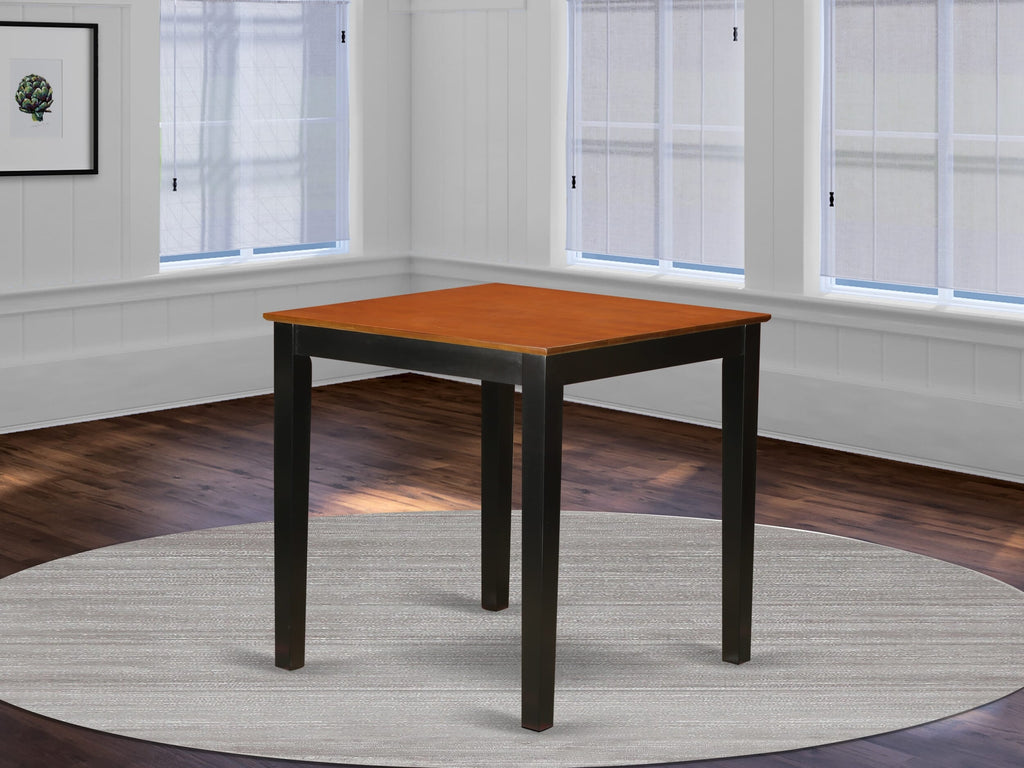 East West Furniture PBT-BLK-T Pub Square Counter Height Dining Table for Small Spaces