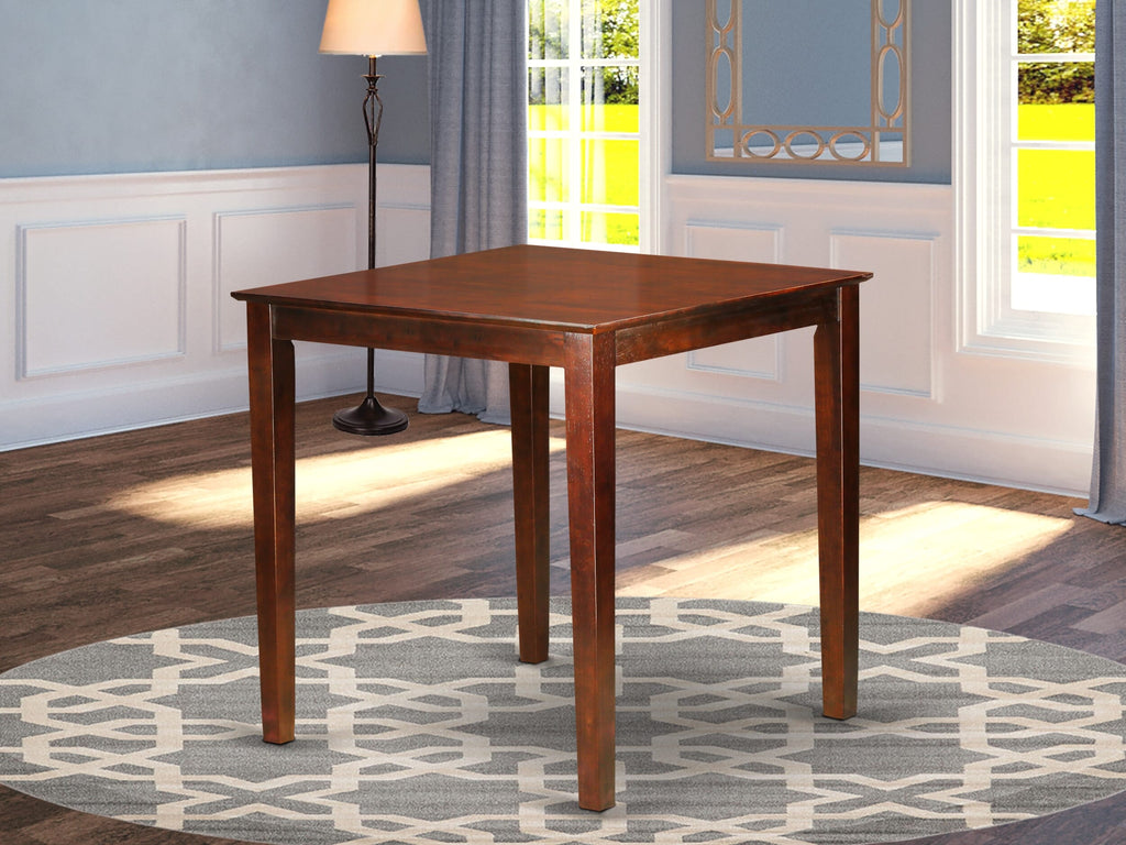 East West Furniture PBT-BRN-T Pub Square Bar Height Counter Table for Small Spaces