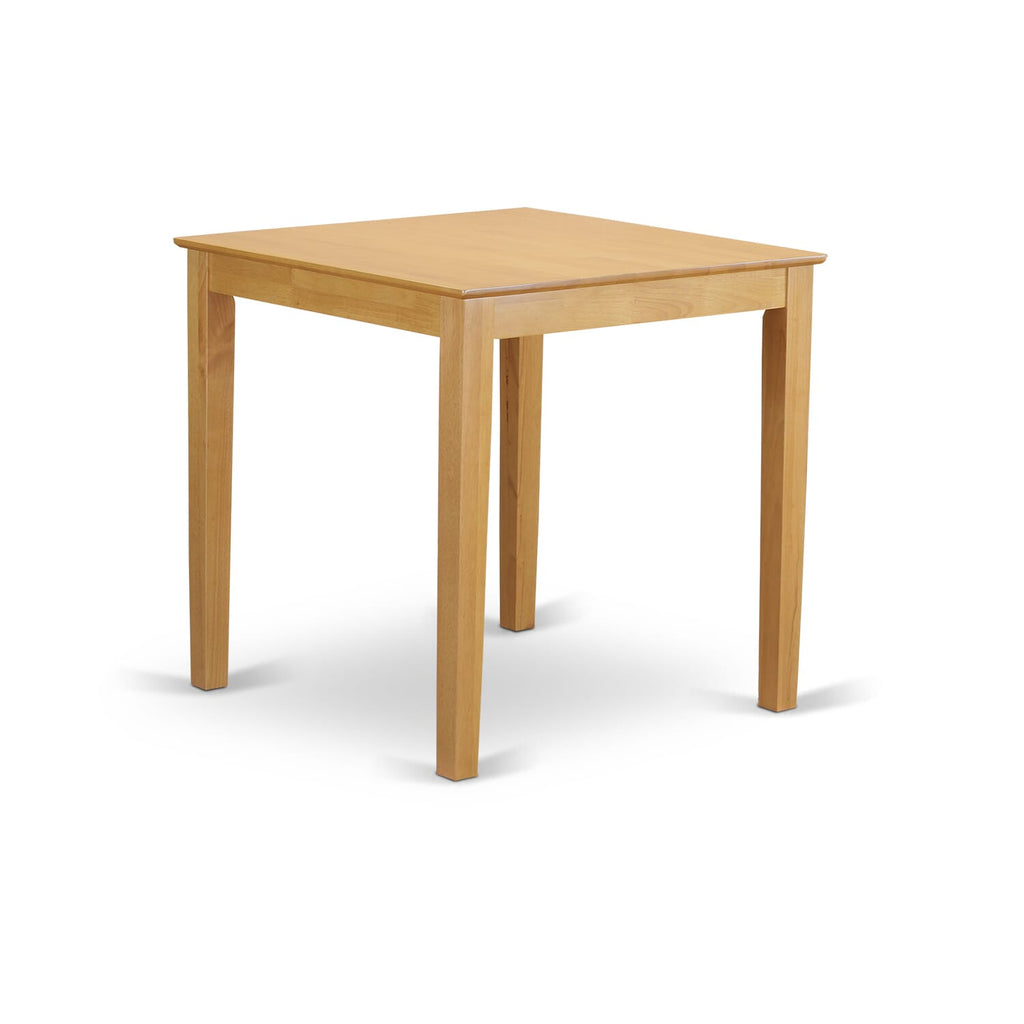 East West Furniture PBT-OAK-T Pub Square Counter Height Table for Small Spaces