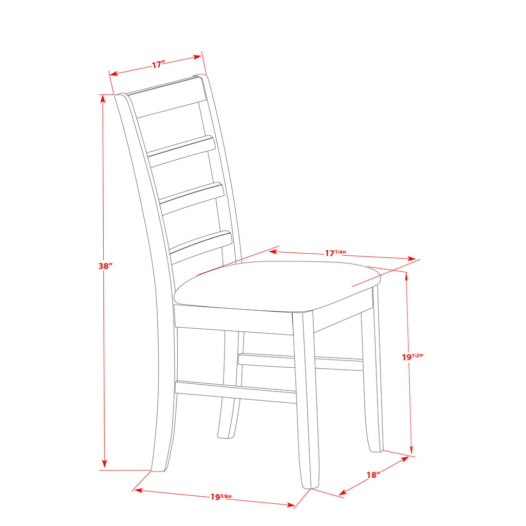 East West Furniture PFC-CAP-C Parfait Kitchen Dining Chairs - Linen Fabric Upholstered Wooden Chairs