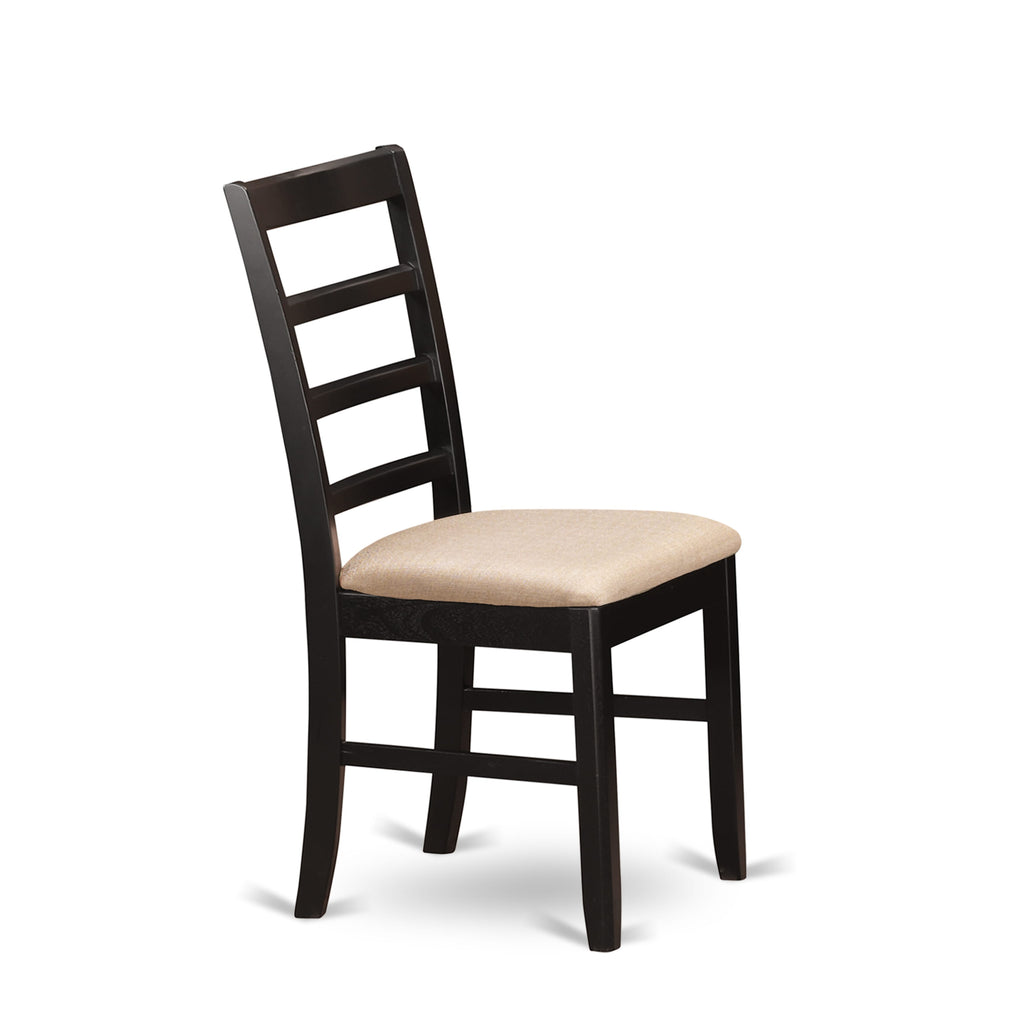 East West Furniture PFC-CAP-C Parfait Kitchen Dining Chairs - Linen Fabric Upholstered Wooden Chairs