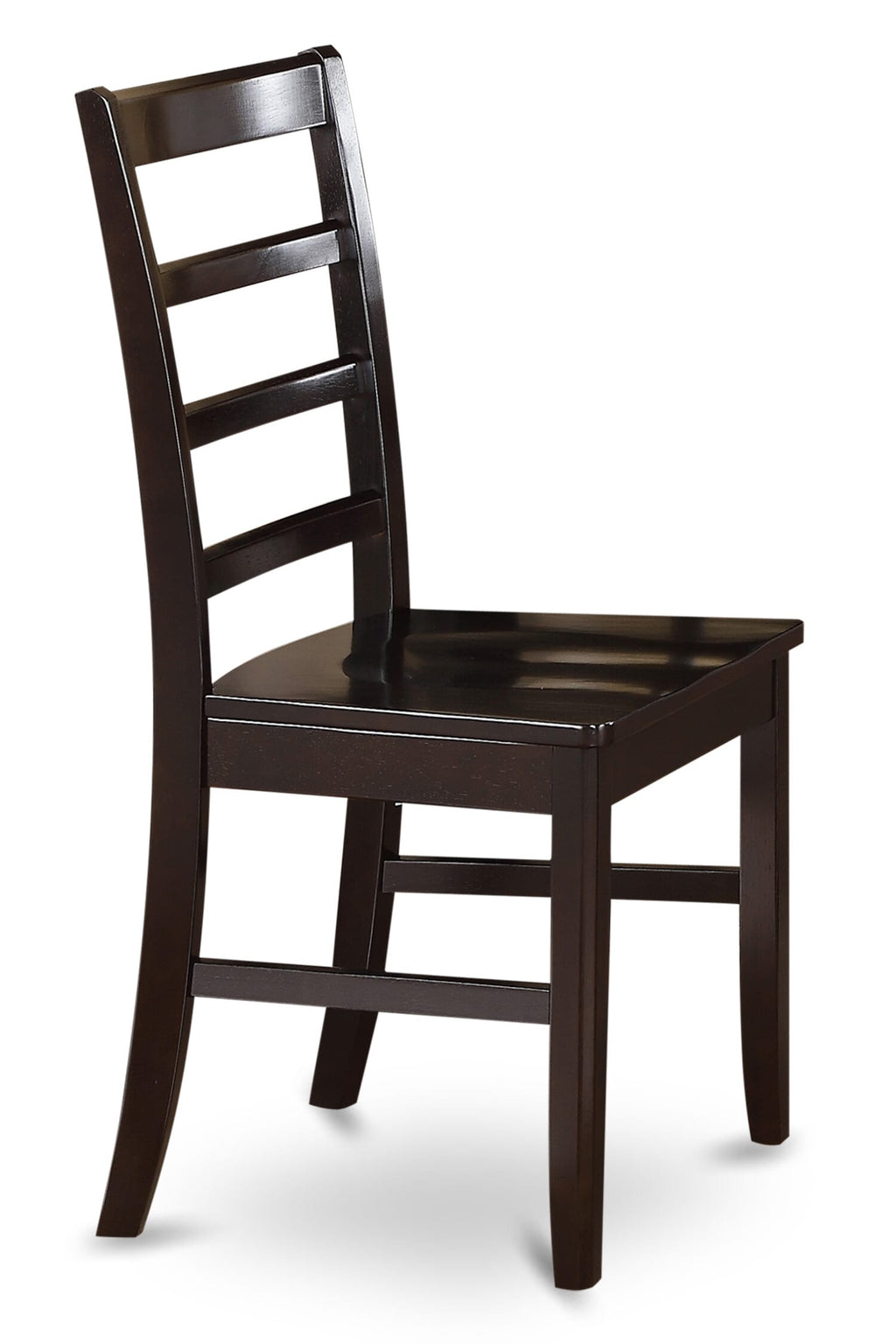 East West Furniture PFC-CAP-W Parfait Dinette Chairs - Ladder Back Solid Wood Seat Dining Chairs