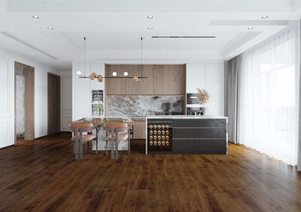 East West Furniture SP-5HH01 Sango Premier Engineered Hardwood Flooring - European Oak - 1/2 in x 7 in x Random Length Handscraped