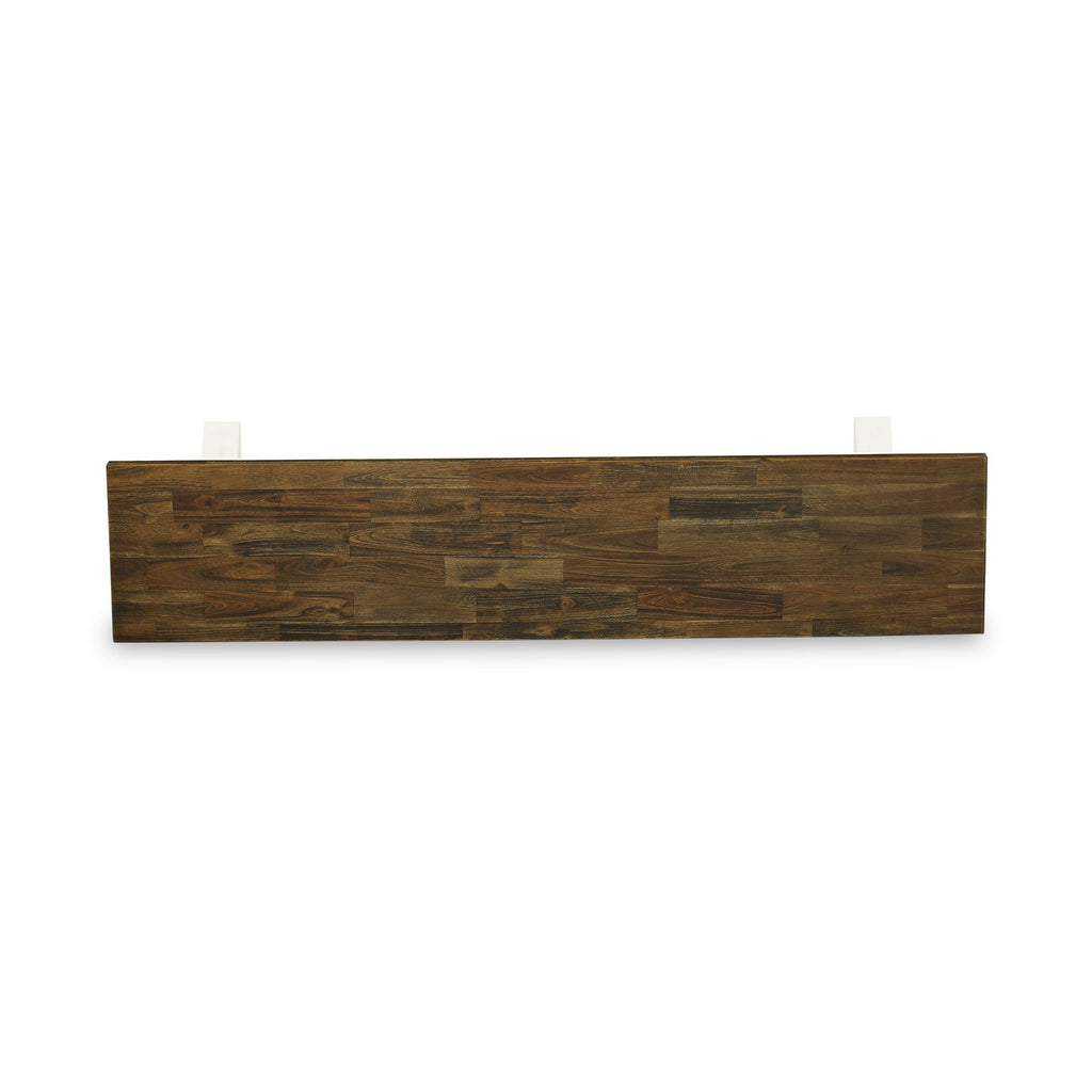 East West Furniture VB077 V-Style Modern Dining Room Bench with Wooden Seat