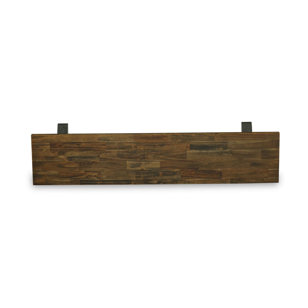 East West Furniture VB677 V-Style Modern Dining Table Bench with Wood Seat