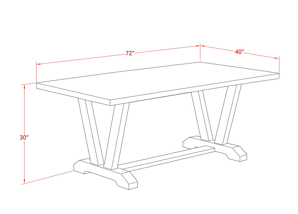 East West Furniture V027FL201-6 6 Piece Dining Room Set Contains a Rectangle Dining Table with V-Legs and 4 Cream Linen Fabric Parson Chairs with a Bench