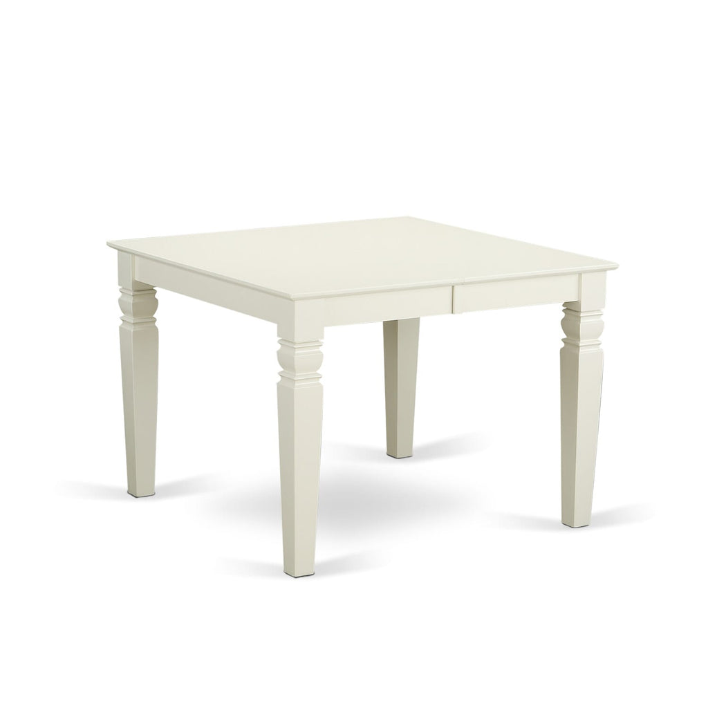 WET-WHI-T Weston 42x60 Rectangular Dining Room Table with 18 Butterfly Leaf - Linen White Color