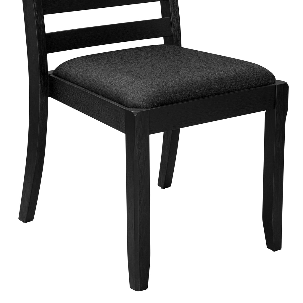 Luxe By East West Furniture X1P6T24 Dining Room Chair with Black Linen Fabric and upholstered back