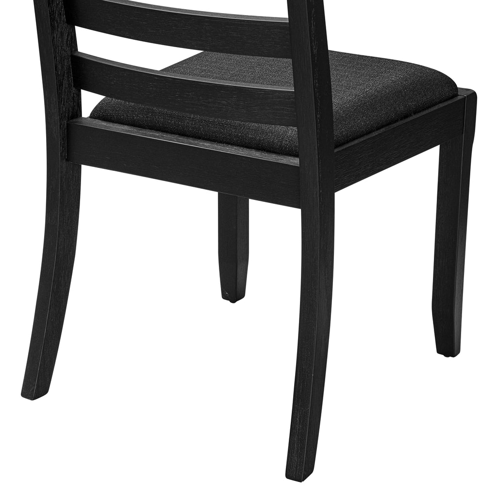 Luxe By East West Furniture X1P6T24 Dining Room Chair with Black Linen Fabric and upholstered back