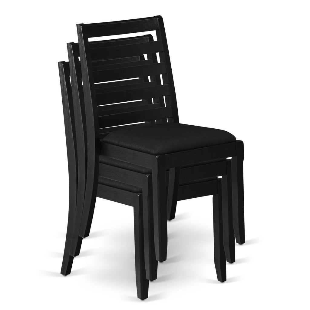 Luxe By East West Furniture X1P6T24 Dining Room Chair with Black Linen Fabric and upholstered back