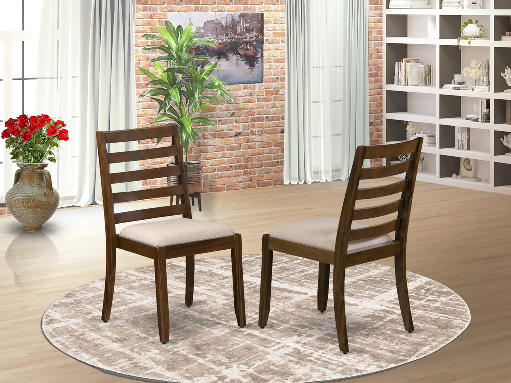 Luxe By East West Furniture X1P8T04 Dining Room Chair with Light Tan Linen Fabric and upholstered back