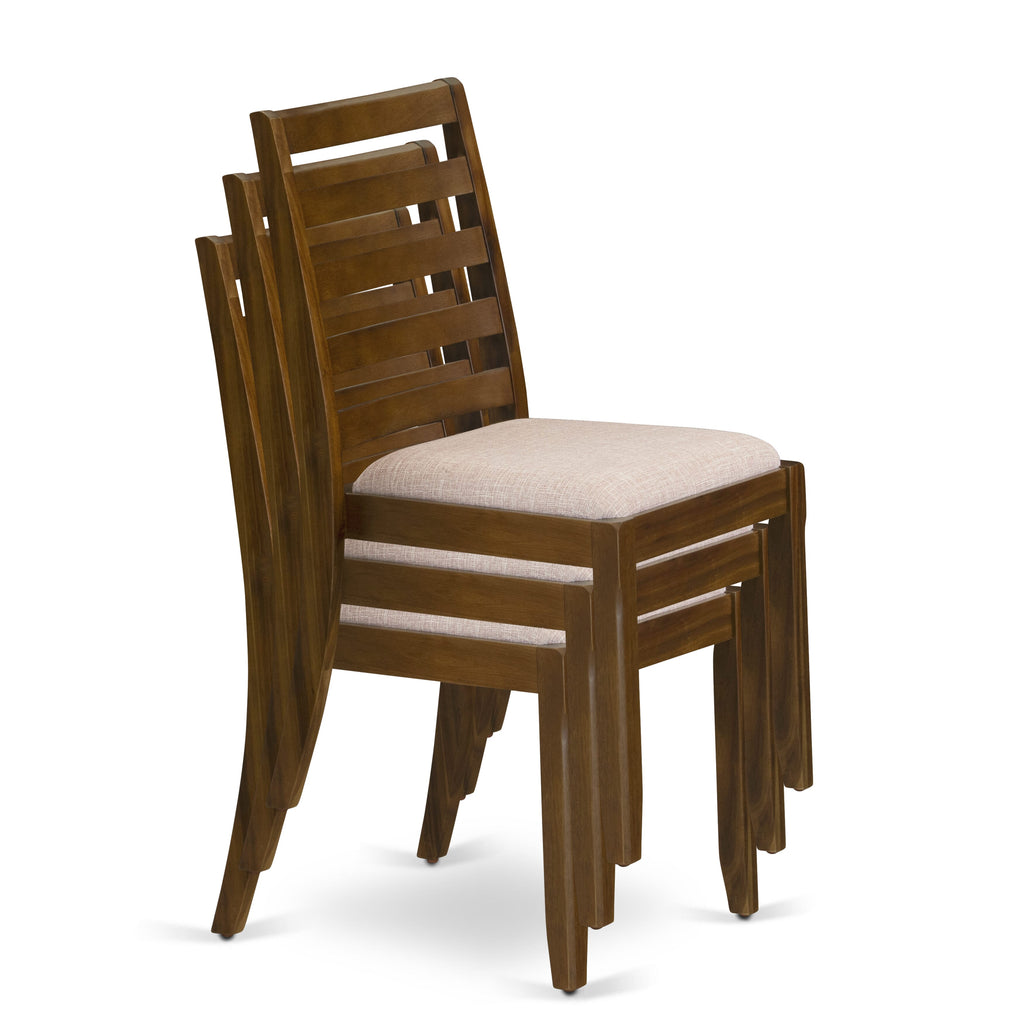 Luxe By East West Furniture X1P8T04 Dining Room Chair with Light Tan Linen Fabric and upholstered back