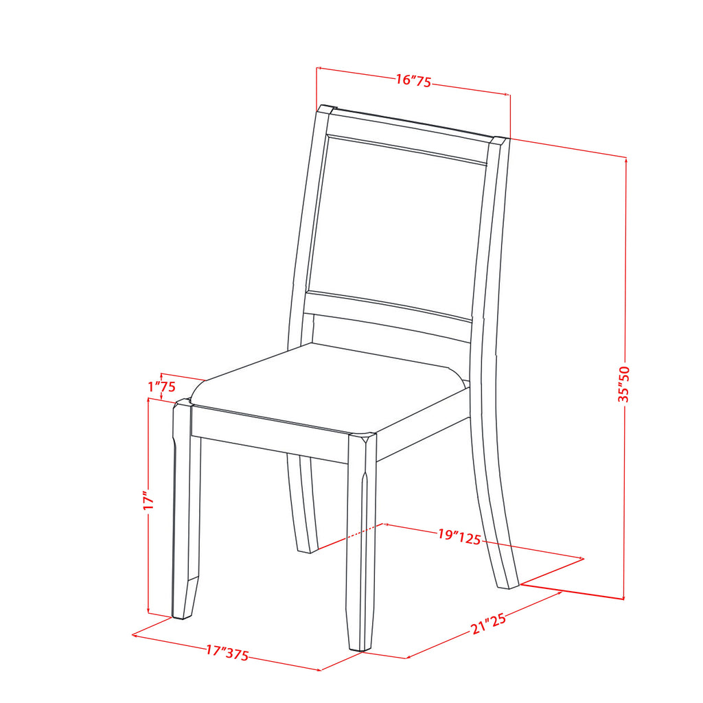 Luxe By East West Furniture X2P6T30 Dining Room Chair with White and Gray Pattern Faux Leather and upholstered back, Wire Brushed Black Finish,