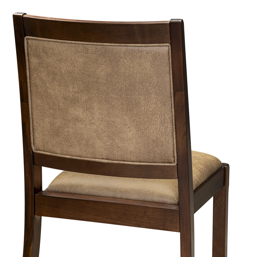 Luxe By East West Furniture X2P8T28 Dining Room Chair with brown textured Faux Leather and upholstered back