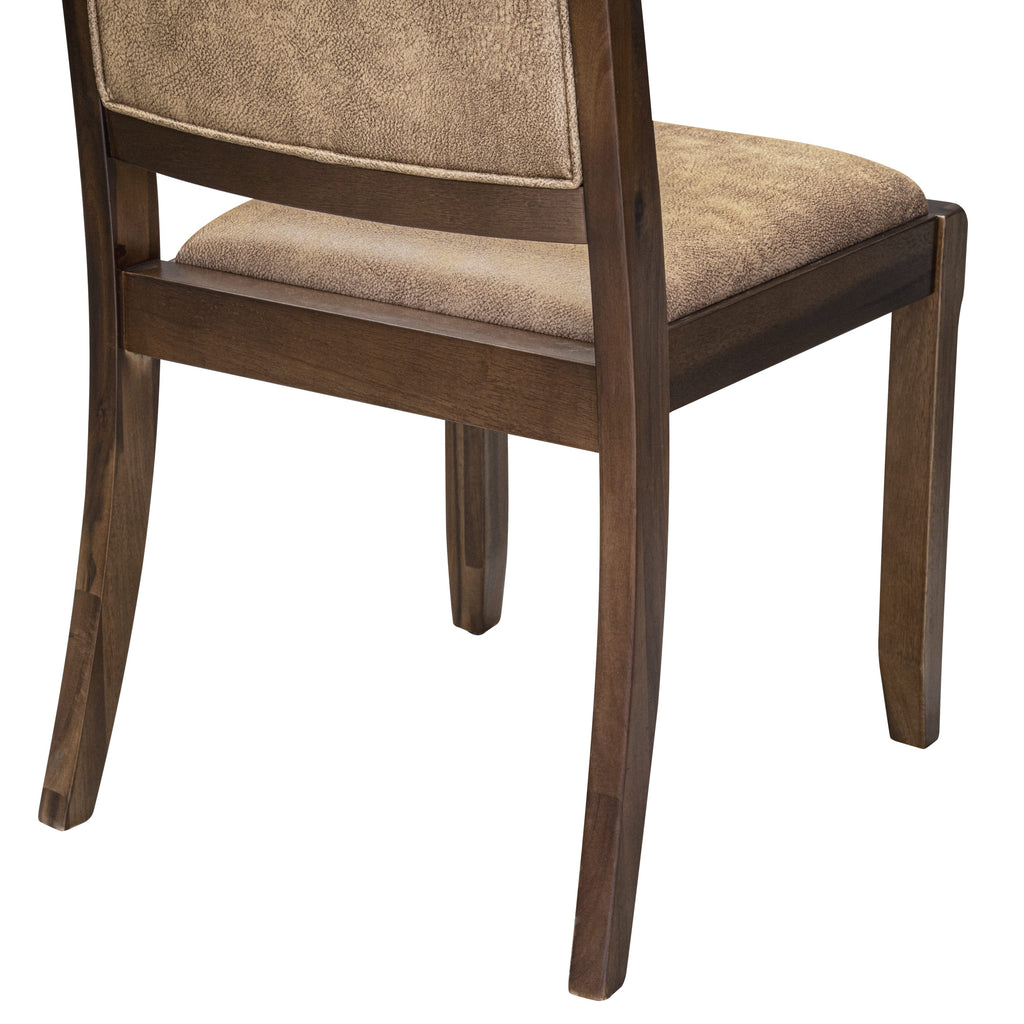 Luxe By East West Furniture X2P8T28 Dining Room Chair with brown textured Faux Leather and upholstered back