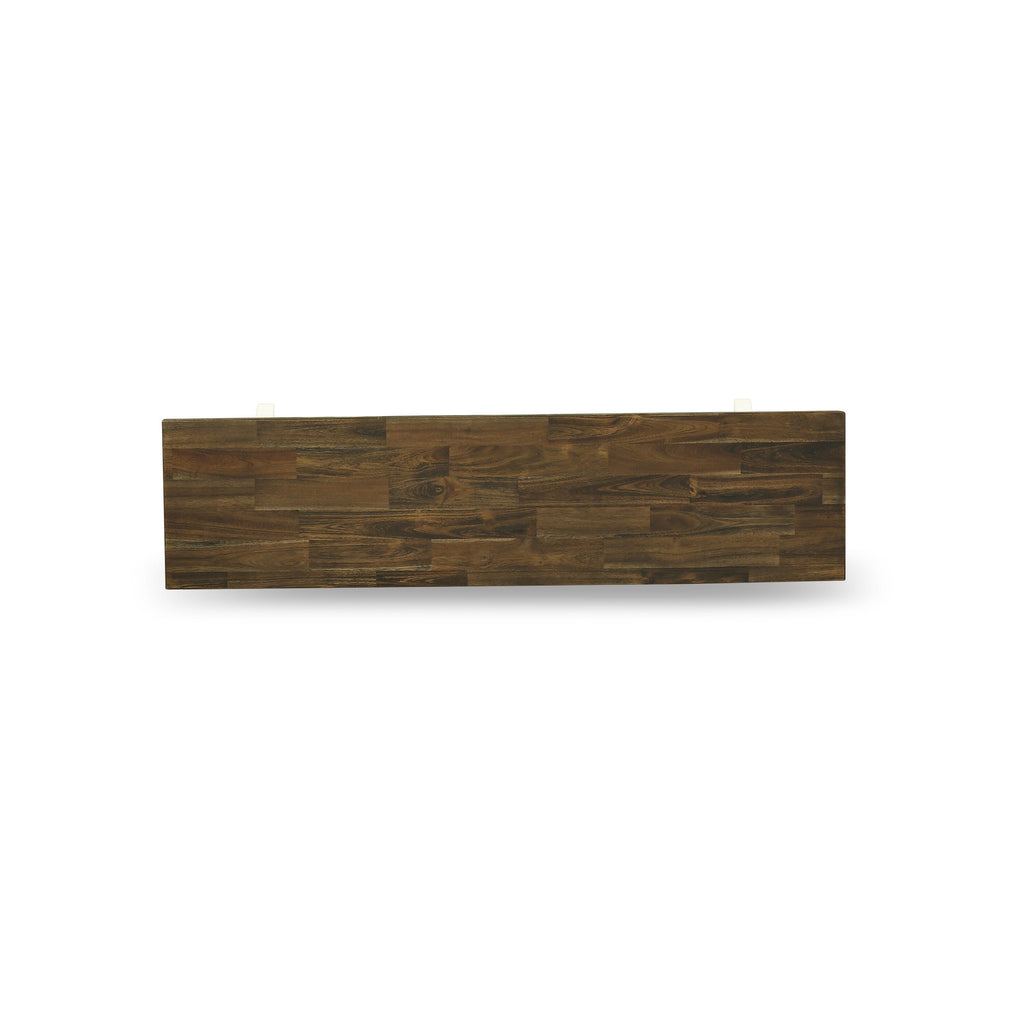 East West Furniture XB076 X-Style Mid Century Modern Dining Bench with Solid Wood Seat