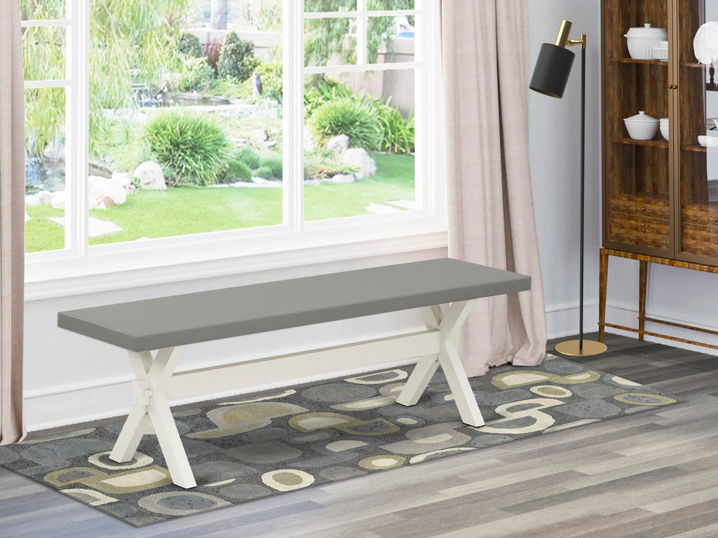 East West Furniture XB096 X-Style Modern Dining Room Bench with Wooden Seat