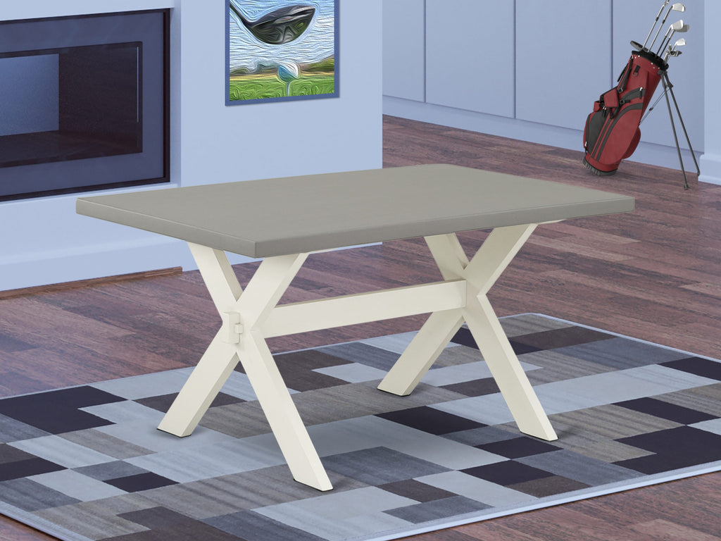 East West Furniture XT096 X-Style Modern Kitchen Table - a Rectangle Dining Table Top with Stylish Legs