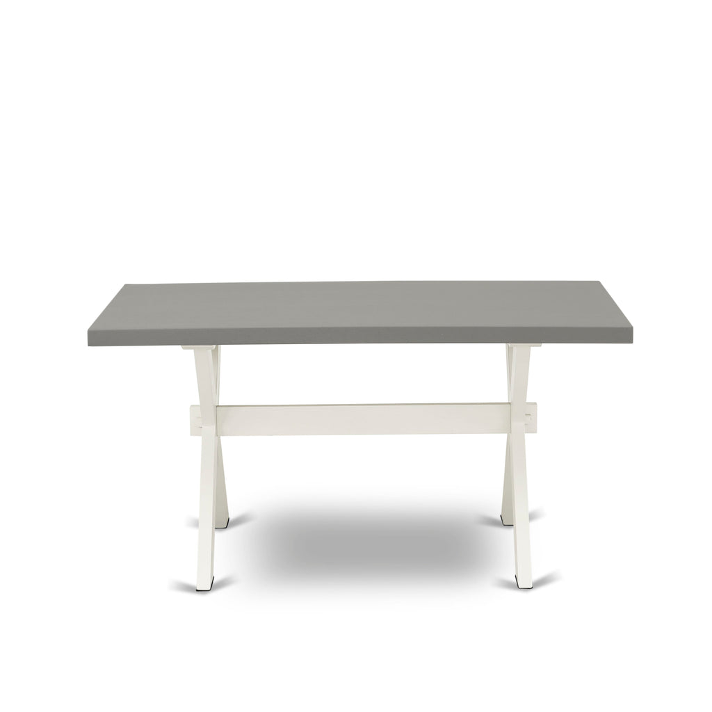 East West Furniture XT096 X-Style Modern Kitchen Table - a Rectangle Dining Table Top with Stylish Legs