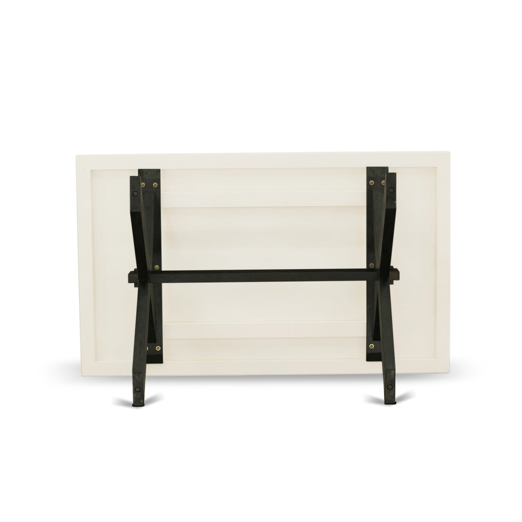 East West Furniture XT626 X-Style Mid-Century Modern Dining Table - a Rectangle Dining Table Top with Stylish Legs