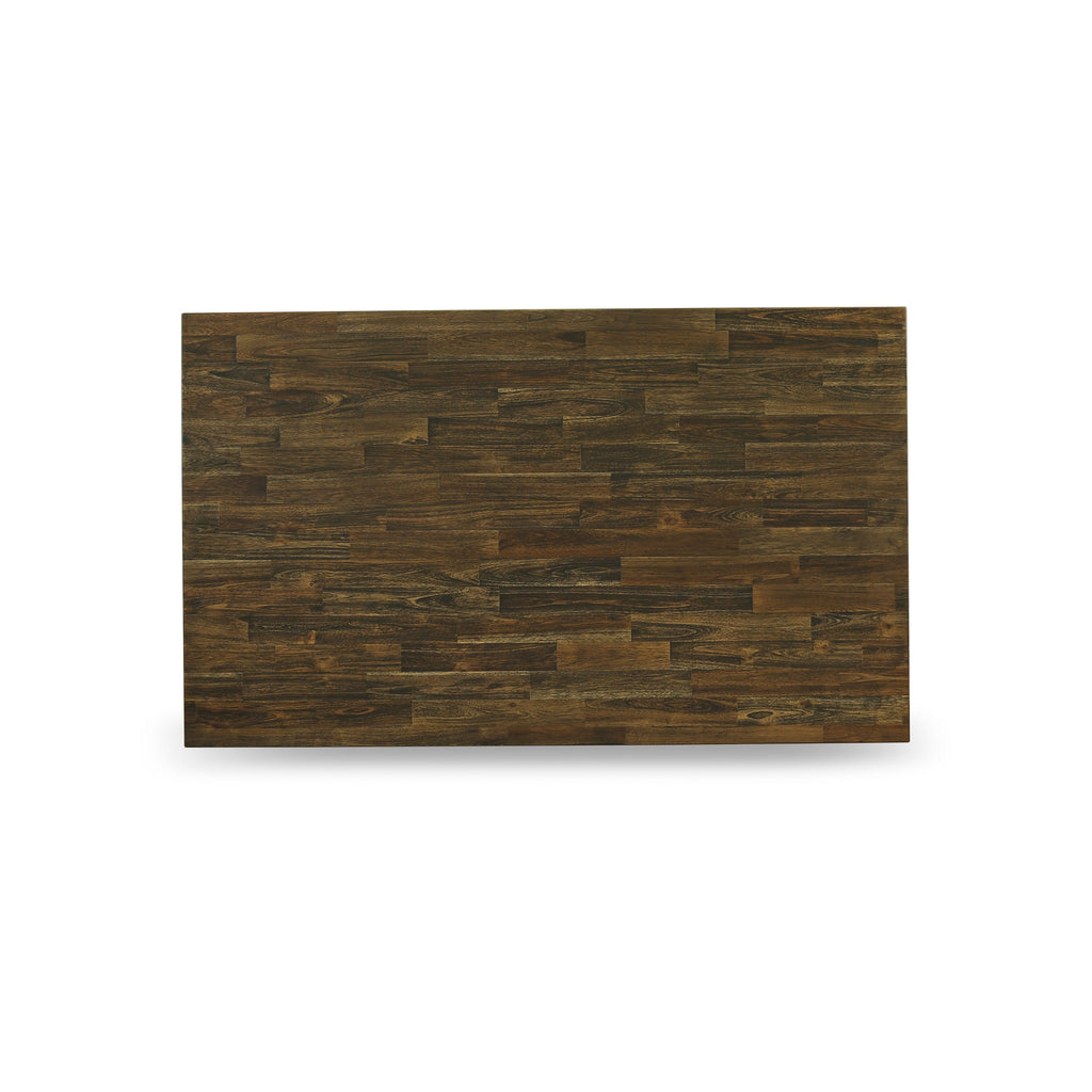 East West Furniture XT676 X-Style Dining Room Table - a Rectangle Solid Wood Table Top with Stylish Legs