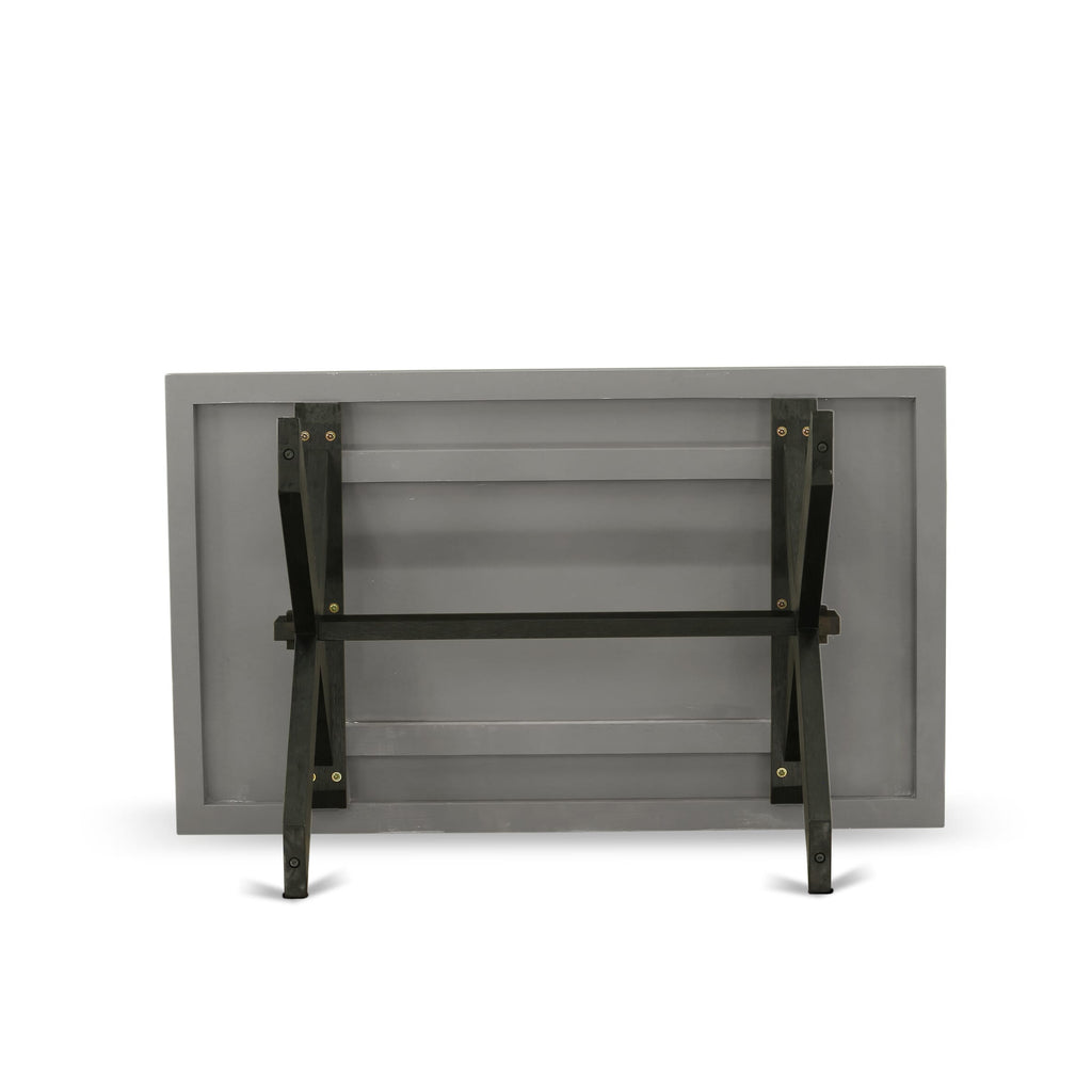 East West Furniture XT696 X-Style Mid-Century Modern Dining Table - a Rectangle Wooden Table Top with Stylish Legs
