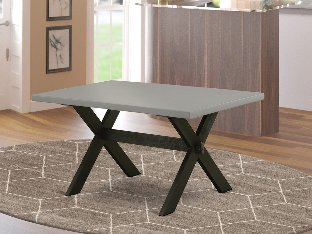 East West Furniture XT696 X-Style Mid-Century Modern Dining Table - a Rectangle Wooden Table Top with Stylish Legs