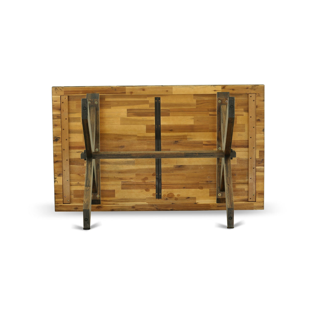 East West Furniture XT776 X-Style Kitchen Dining Table - a Rectangle Wooden Table Top with Stylish Legs