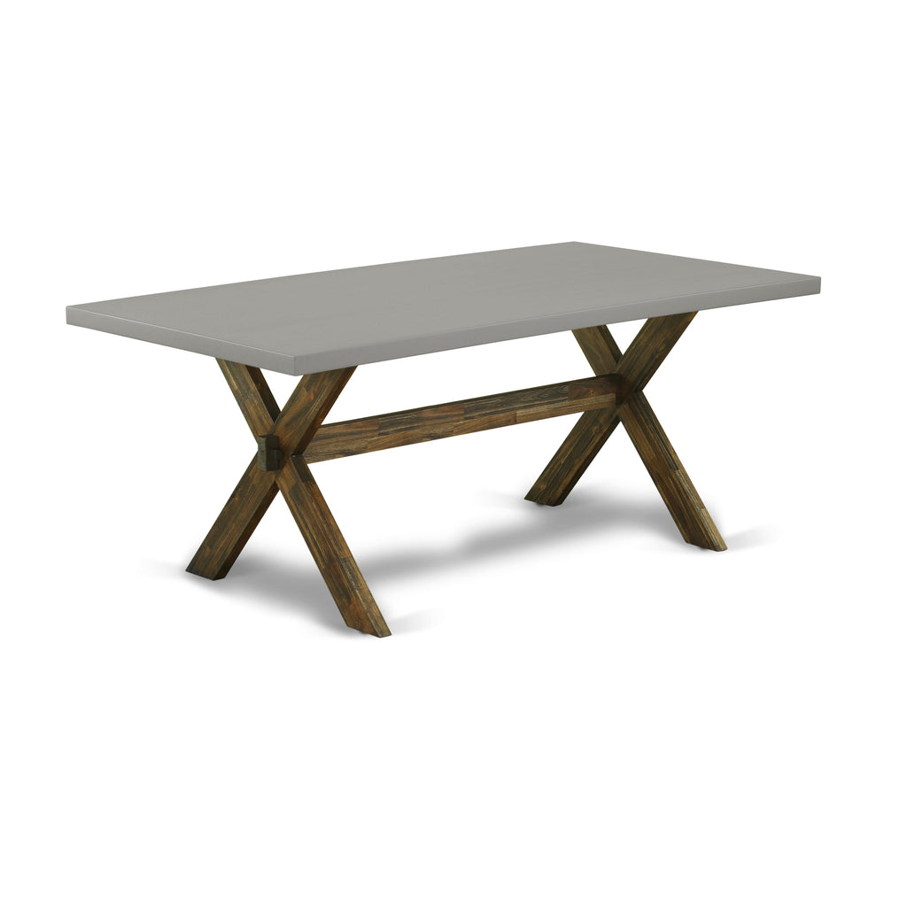 East West Furniture XT797 X-Style Kitchen Dining Table - a Rectangle Wooden Table Top with Stylish Legs