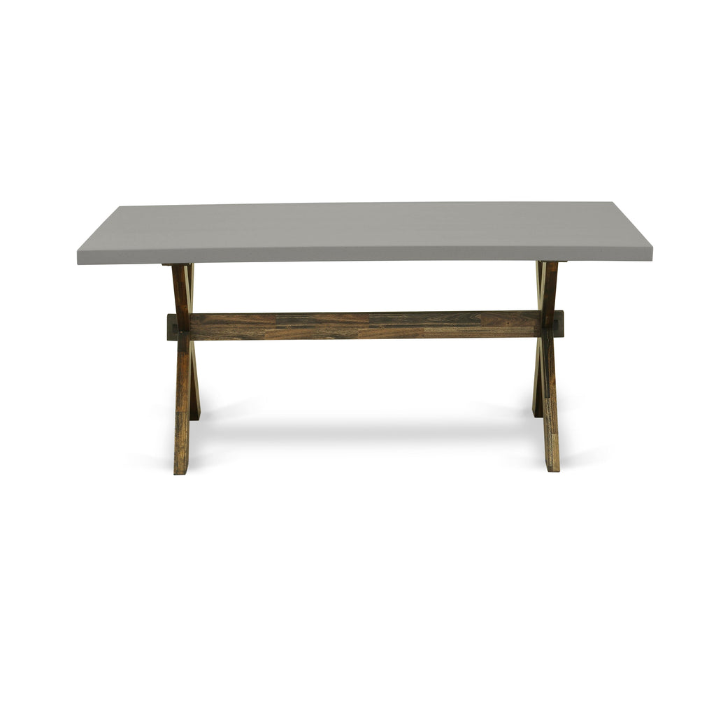 East West Furniture XT797 X-Style Kitchen Dining Table - a Rectangle Wooden Table Top with Stylish Legs