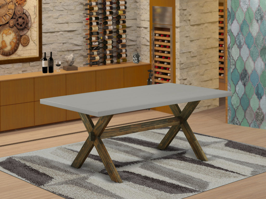 East West Furniture XT797 X-Style Kitchen Dining Table - a Rectangle Wooden Table Top with Stylish Legs