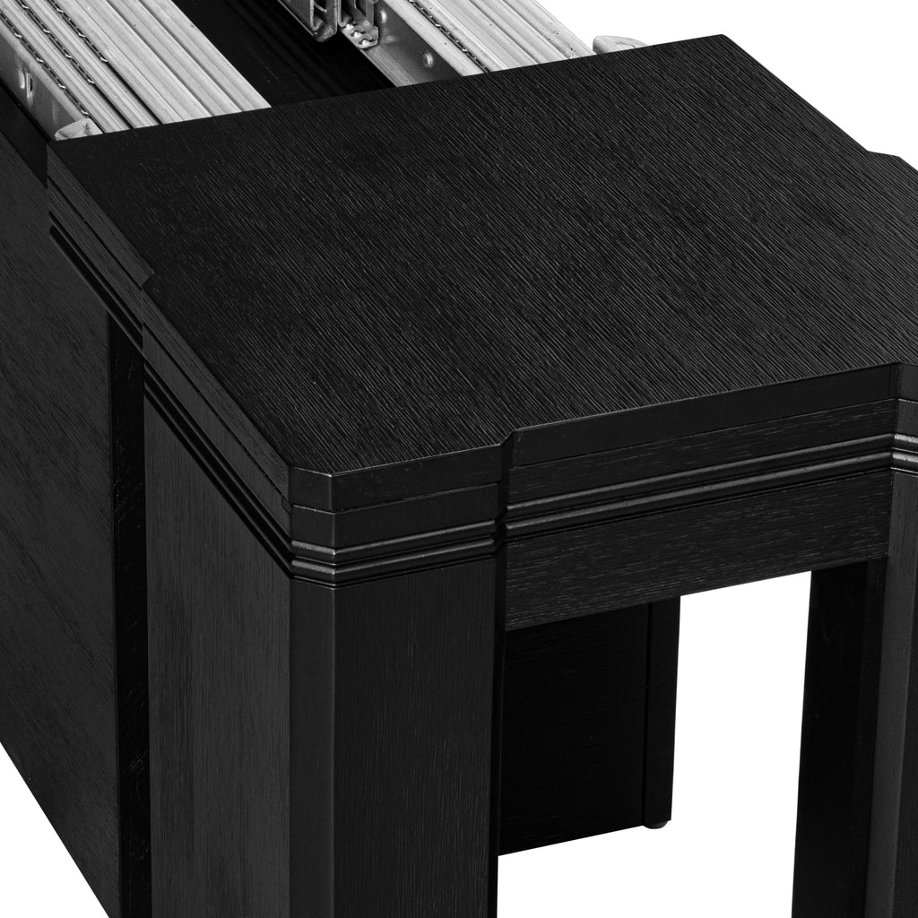 Luxe by East West Furniture - X0000-B06-00 - 2-Piece kitchen table set includes a wire brushed black breakfast table and an antique white wooden bench