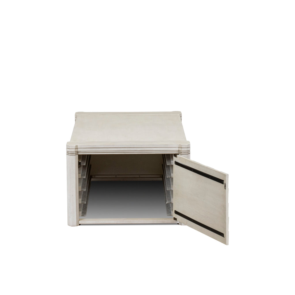 Luxe by East West Furniture X0000-2CW-00 - 4 Pieces Extendable Dining Set Includes 1 Extendable Kitchen Table, 1 Coffee Table and 2 Modern Benches, Antique White.