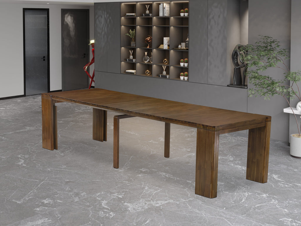 Luxe By East West Furniture XTT-AWA-TL Extendable Dining Table - a Rectangle Dining Table Top with Removable Leafs & Stylish Legs